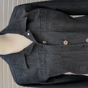 Christopher & Banks Petite Medium Denim Jacket